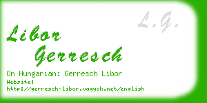 libor gerresch business card